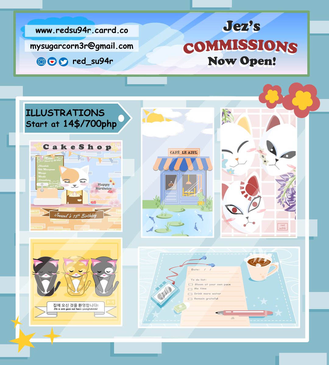 Red_su94r's tweet image. Hi! Lovely and Kind peepz!🍎😊💞
✨Commissions: OPEN!✨

Ur RT's vm appreciated💖💖

Kindly refer to my updated commission chart below⬇⬇. 

Procceds will either use to pay our bills or buy daily necessity. 😭😥

Please feel free to DM or 📧 me @ mysugarcorn3r@gmail.com.