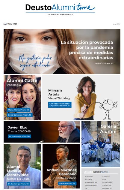 DeustoAlumni's tweet photo. NUEVO número de Alumni Time, el primero tras la pandemia del #COVID19.
¡Los Alumni de #Deusto son noticia!

Lee nuestra revista digital aquí 👉 https://t.co/yvhX3tMn4H

Si tú también quieres pertenecer a la comunidad de Alumni 👉 https://t.co/RwAwUZVDFj https://t.co/msbOPqk3mj