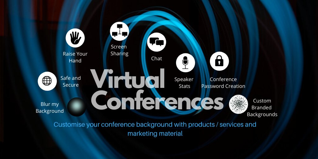 DevInspireSA's tweet photo. Host secure virtual conferences on your company domain with your own custom branded background. https://t.co/zu6yvBAc2b