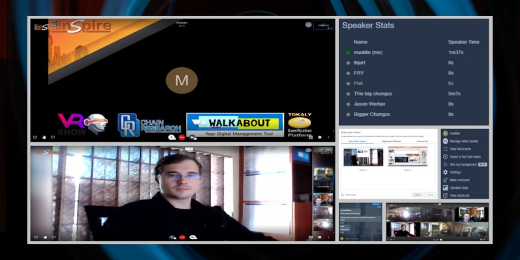 DevInspireSA's tweet photo. Host secure virtual conferences on your company domain with your own custom branded background. https://t.co/zu6yvBAc2b