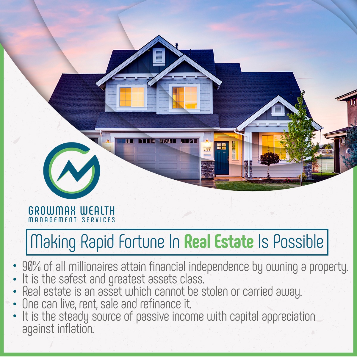 Growmax_Wealth's tweet photo. Growmax helps you to learn the beauty of real estate by assisting you in each step and guiding you in chasing the right and real deal.#Growmax #realestate #realtor #realestateagent #home #property #realtorlife #investment #luxury #luxuryrealestate #house #delhi #Gurgaon #Gurugram https://t.co/oaC1WPAfOB