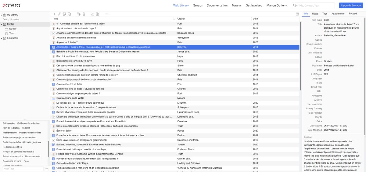 Tactiques pour l'écriture académique tweet media