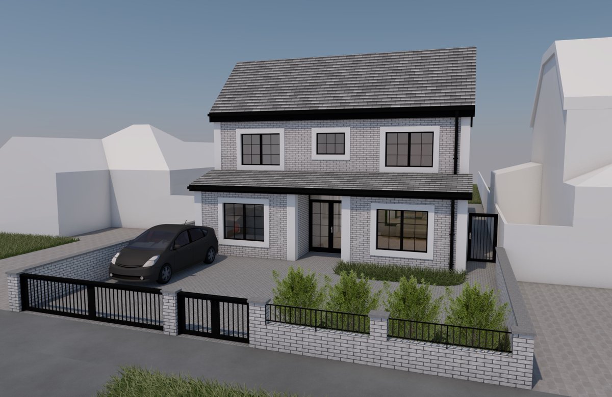 adesignlimited's tweet photo. Tidy little replacement house approved today with a very cool internal courtyard and open staircase to the rear #PlanningLegends https://t.co/kHMfNLkFap
