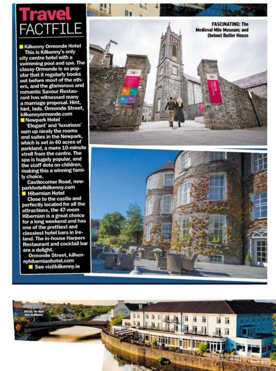 TLMarketingLtd's tweet photo. Such a lovely feature from Jim Gallagher in the Sunday Life @BelfastTelegraph last weekend following a press trip to Kilkenny we organised last year. Have a read below for some of the top things to do and places to stay in Kilkenny. https://t.co/ASHTJdy6KS