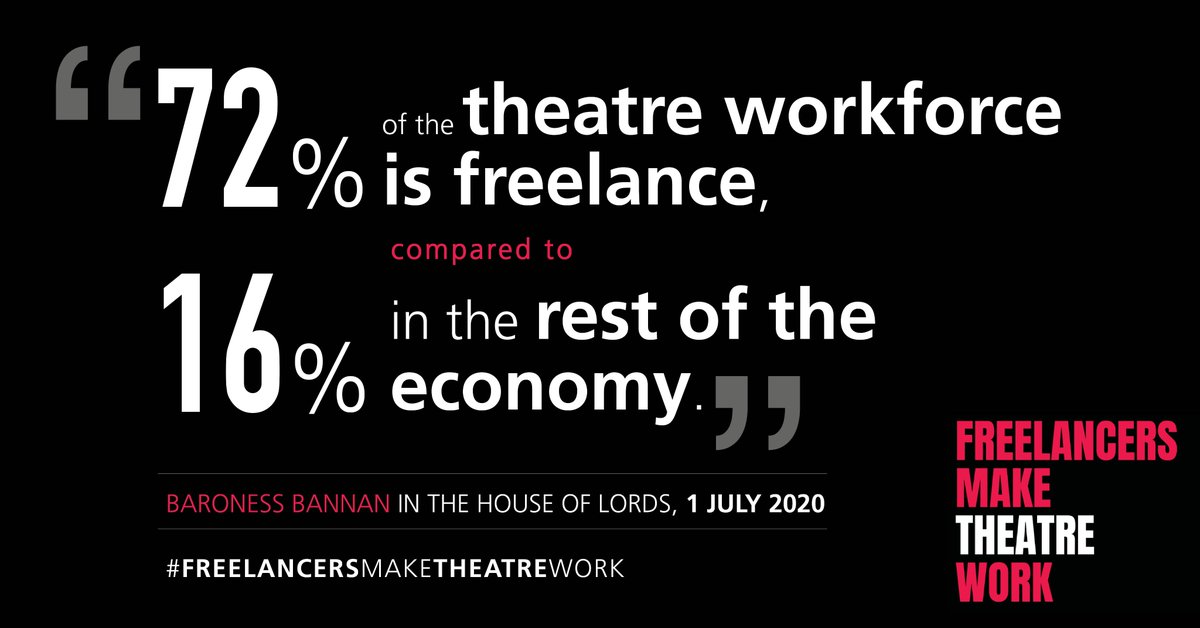 Worth retweeting this a lot today as it is #InspiringFutureTheatre.

The FUTURE of Theatre MUST be built with freelancers.
We MUST be part of the conversation.
We MUST be represented.

Otherwise the FEW will continue to speak for the MANY.

#freelancersmaketheatrework