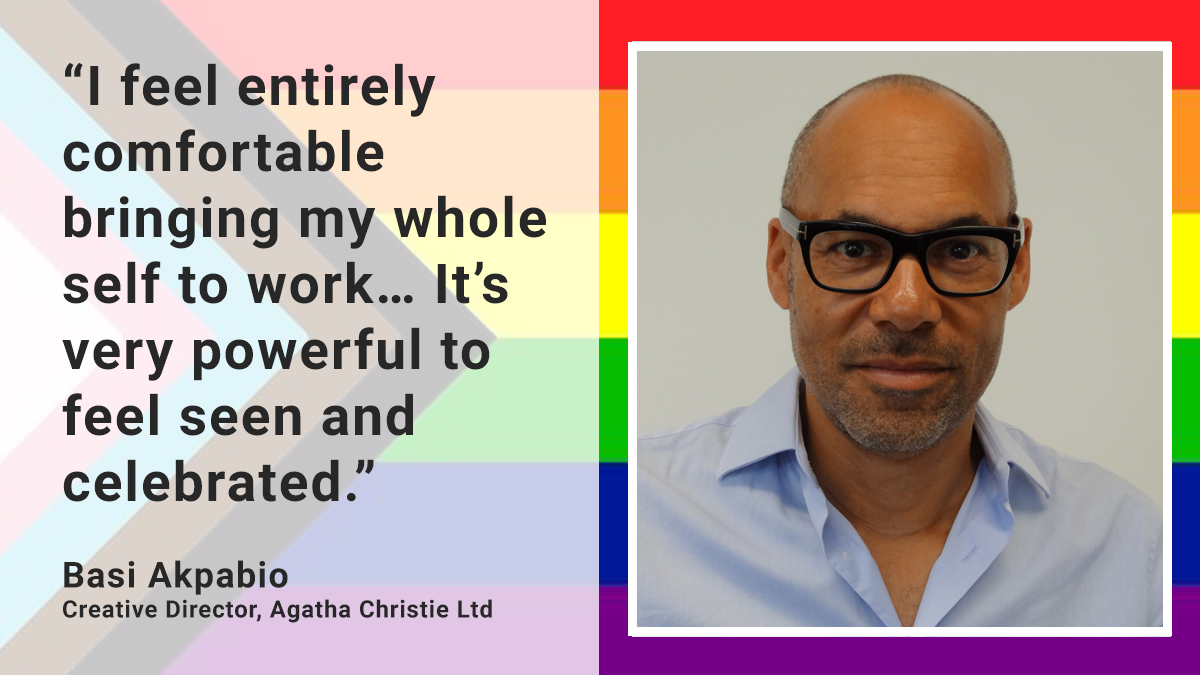PactUK's tweet photo. To coincide with #PrideInsideUK we asked some of our LGBTQ+ members to reflect on #Pride and inclusion in the TV industry, and to recommend some top LGBTQ+ lockdown viewing...

Today, Basi Akpabio – Creative Director, @agathachristie 
👀 https://t.co/FjSGoBv70y #UKindies https://t.co/TgD5WmLG3K