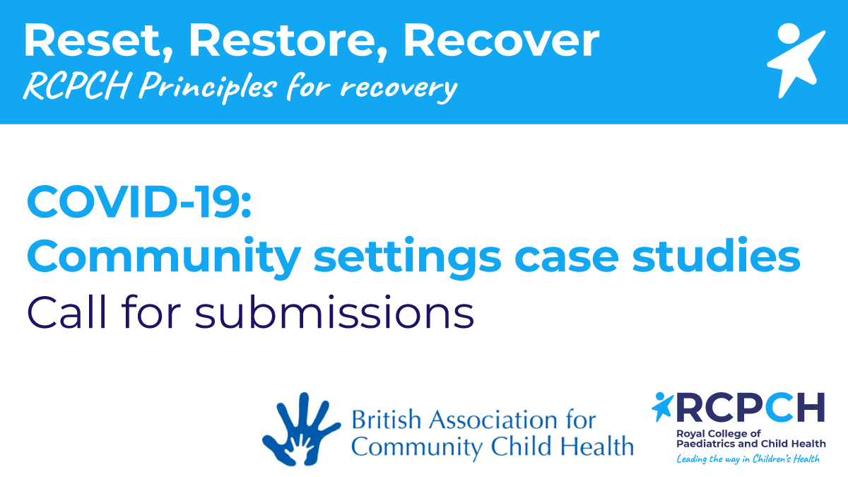 RCPCHtweets's tweet photo. How has you community paediatric service adapted in response to COVID-19? From today we're collecting and publishing examples of innovations in community settings to share ideas and lessons learned. Let us know using our easy online form: https://t.co/8vqhCSnLN8 https://t.co/K339XDCNj4
