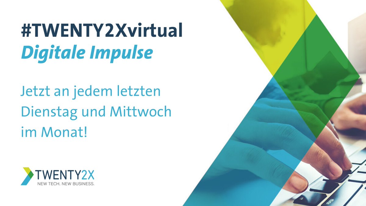 TWENTY2X_HAJ's tweet photo. Virtuell, informativ und kostenlos. #TWENTY2Xvirtual gibt's jetzt jeden Monat! 👏🥳  

Am 28. und 29. Juli 2020 bekommt ihr wieder starke Impulse für den #Mittelstand und den öffentlichen Sektor. #SaveTheDate 

Hier geht's zum Programm ➡️ https://t.co/JPcboIOppW https://t.co/EJyvkPkd9I