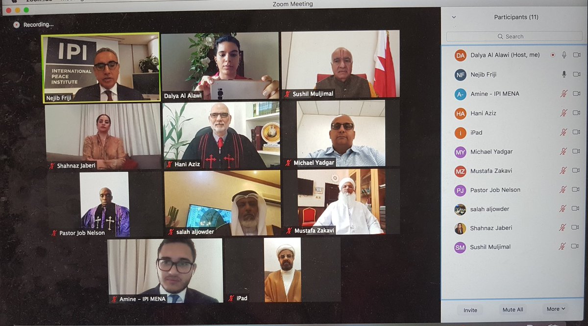IPI_MENA's tweet photo. IPI MENA Director @FrijiNfriji opening IPI MENA #Interfaith #Solidarity during #COVID19 in support of #multilateral solutions to multilateral challenges 

#interfaithalliance #interfaithdialogue https://t.co/8PCg2yFK8o