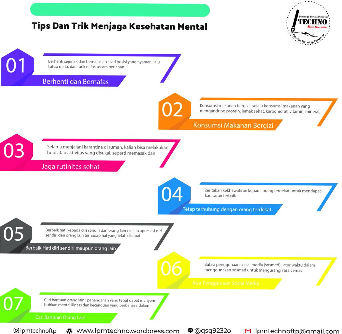 [INFOGRAFIS: KELOLA STRESS SAAT PANDEMI]

Untuk bertahan dalam situasi pandemi seperti saat ini, kesehatan fisik dan mental adalah hal yang paling utama. Yuk kenali gejala stress saat pandemi serta tips and tricknya!