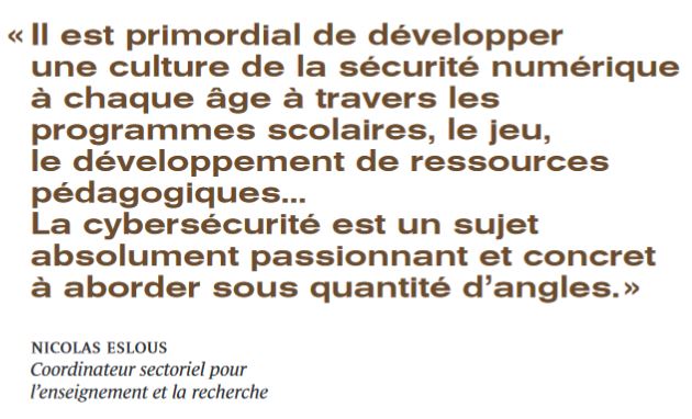 La #cybersécurité fait son entrée dans les programmes scolaires #PapiersNumériques
"Il est primordial de développer une culture de la sécurité #numérique à chaque âge à travers les programmes scolaires, le jeu, le développement de ressources pédagogiques"
ssi.gouv.fr/uploads/2020/0…