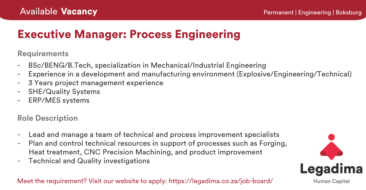 LegadimaHC's tweet photo. Do you meet the requirements? Apply here: https://t.co/la7FB82x9E

#JobSeekersSA #JobAdviceSA #jobseekers #Followforjobs #Jobs #unemployment #jobseekerwednesday https://t.co/18D3L1S32U