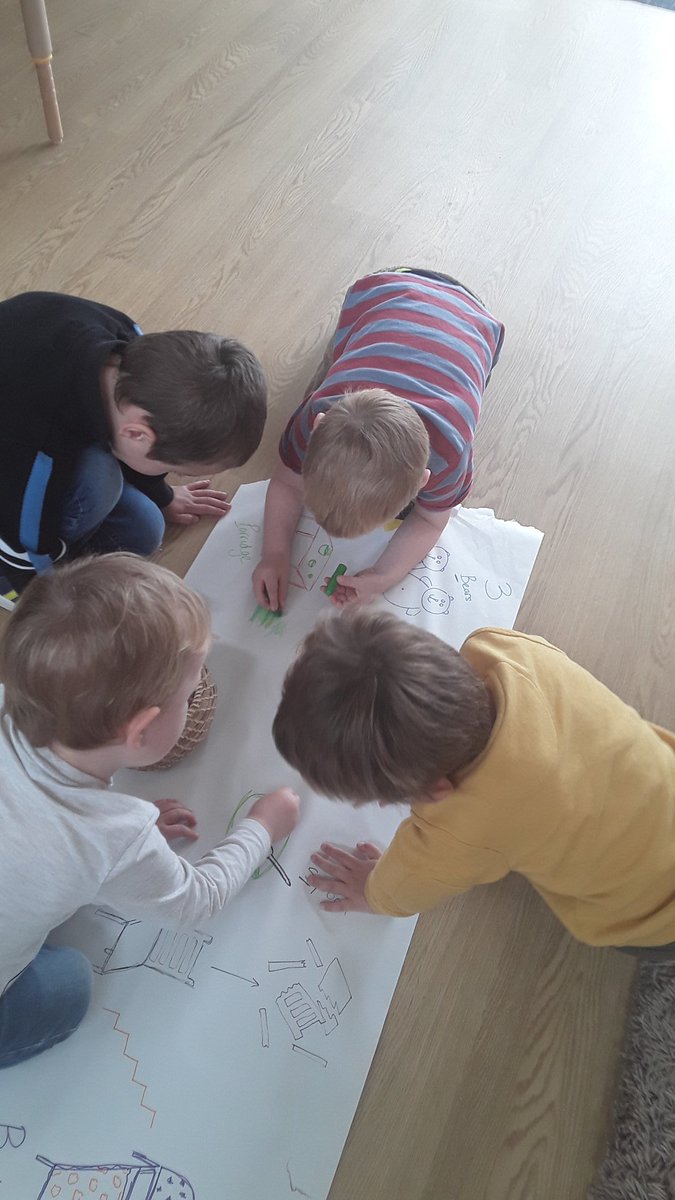 AshbridgeMaxy's tweet photo. After reading one of our favourite stories, preschool used their fantastic recall skills to help make a Goldilocks storyline. The level of engagement was absolutely amazing! & we knew what ALL of the words began with! #schoolready #phonics #stories #recall #EYliteracy @NDNAtalk https://t.co/KPWkmJ7PNE