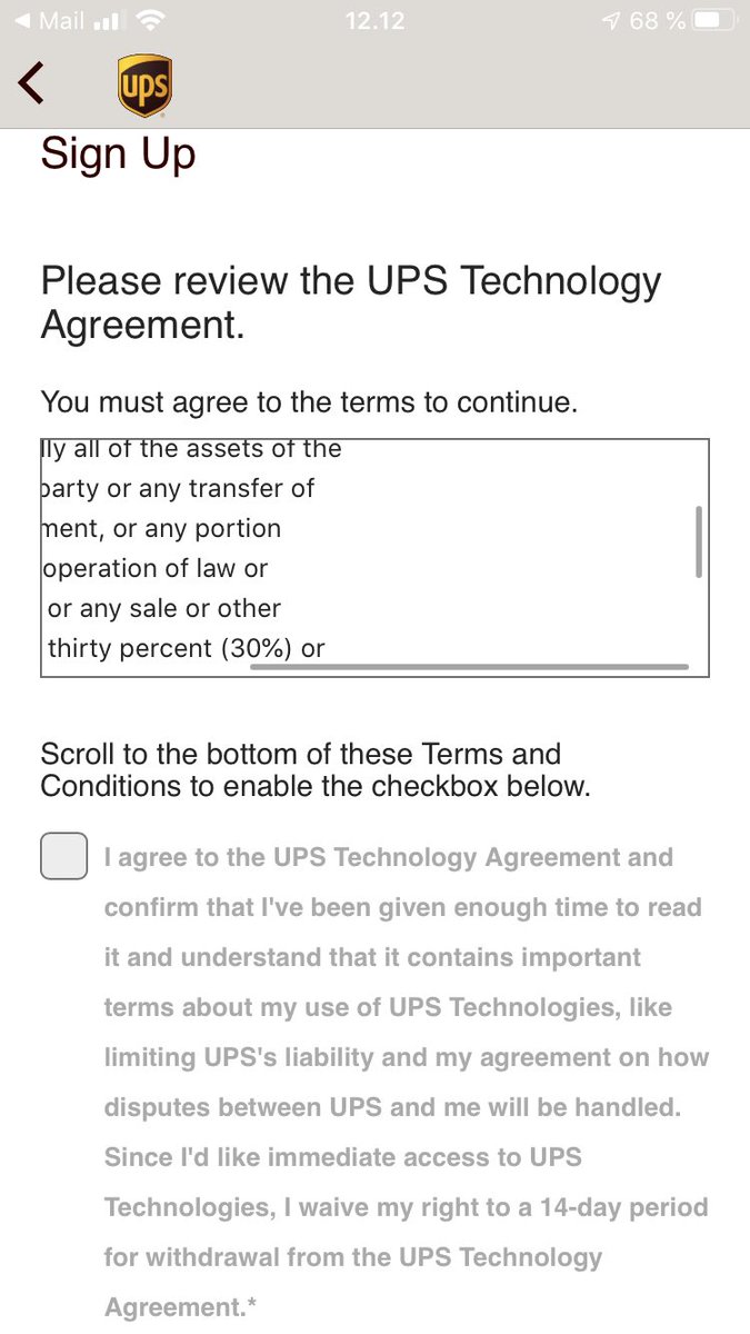 RikuJ's tweet photo. I just love the user experience of the @UPS app. So 1960s! 😃#UserExperience https://t.co/btxZczenqw