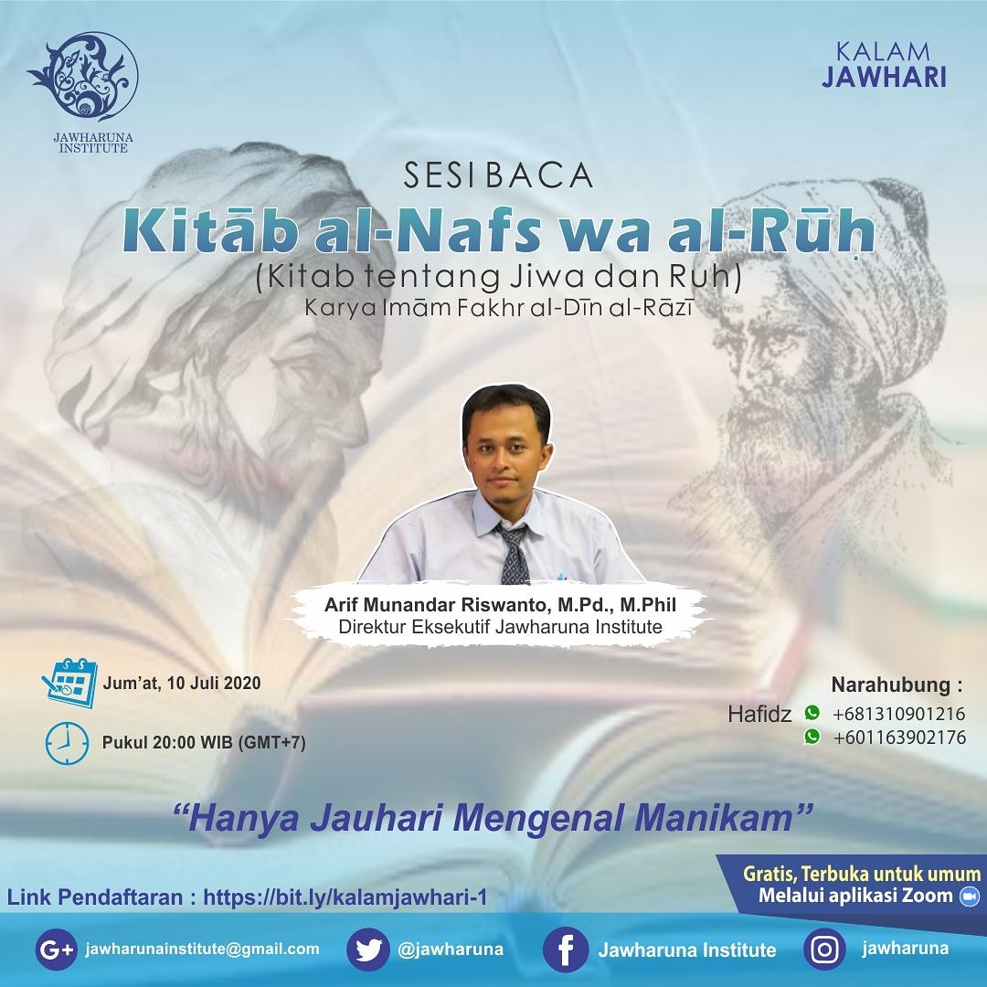 jawharuna's tweet photo. Kajian Kalam Jawhari Jumat pekan ini. Pendaftaran hanya pada: https://t.co/qtZEdqKbKN
#kalamjawhari #kajianislam #sesibaca #kajiandaring #studiislam https://t.co/0RzexUxb4E