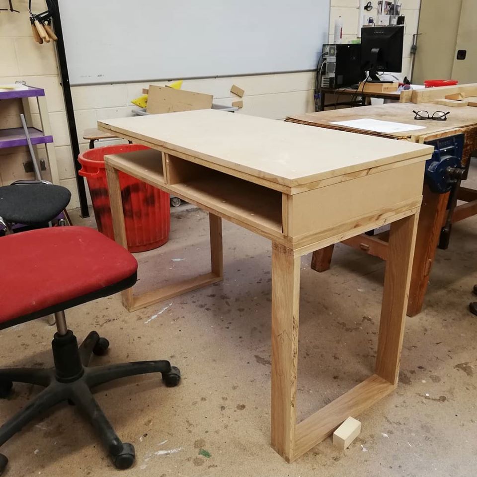 BrayInstituteFE's tweet photo. After two years of studying furniture making at BIFE, Julia produced this exceptional desk. Displaying a range of skills including Design, Draughting, Joinery, Spraying, Finishing, drawer fitting, carcase construction, and assembly.
#bife #furniture #design #furnituremakingcourse https://t.co/VURnpAOWul