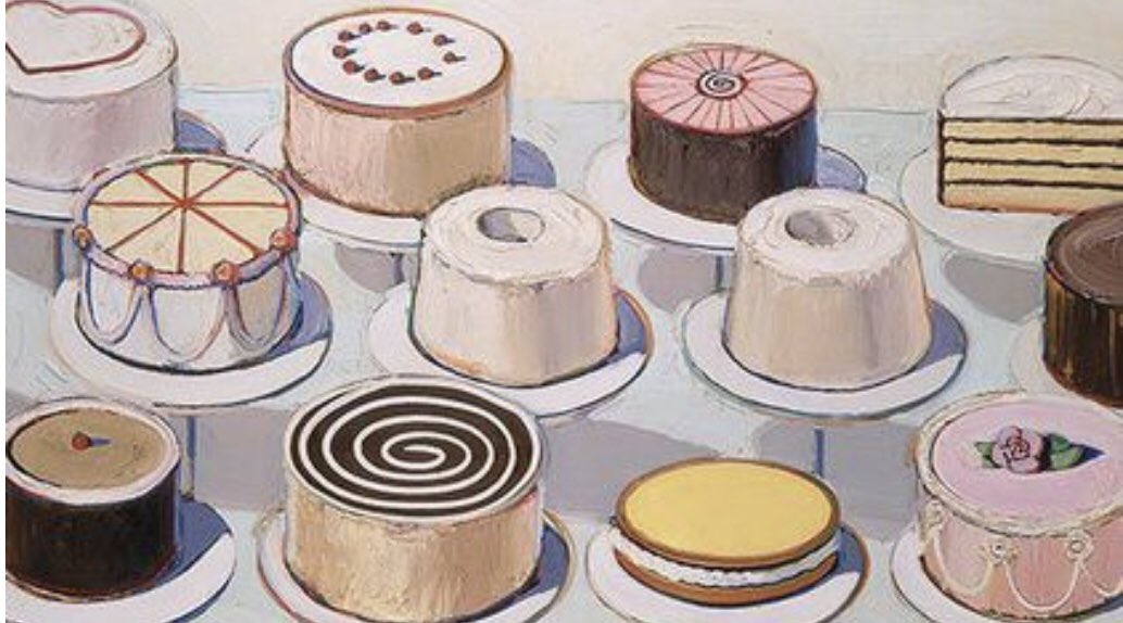 Happy happy birthday cake day (Wayne Thiebaud) wishes to you x  