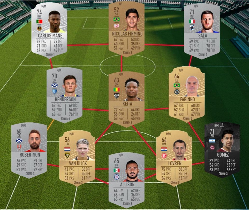 The Liverpool team that played Man City last week