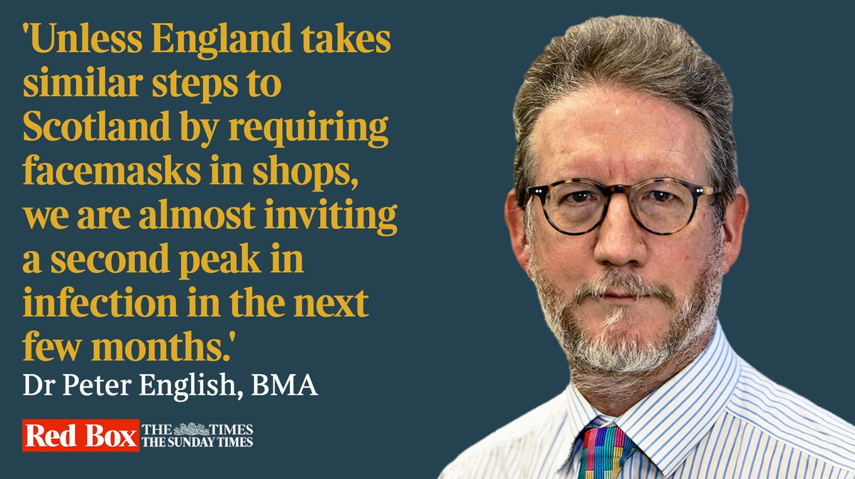 England must follow Scotland and mandate facemasks, writes Dr Peter English of @TheBMA bit.ly/2ZSbRFe