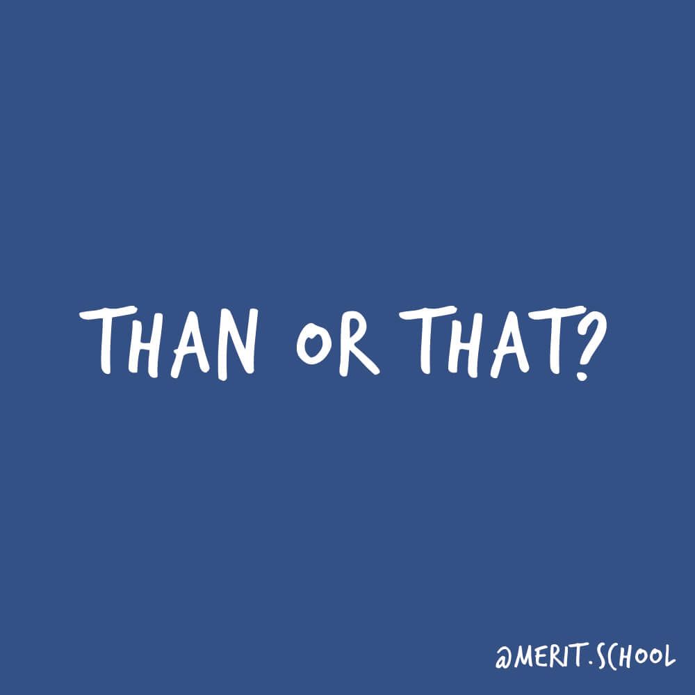 Merit_School's tweet photo. 🤔 ¿Cuál es la diferencia entre than y that? ¡Te lo contamos!
https://t.co/RzOl281tcV https://t.co/6WHkCjA7XS