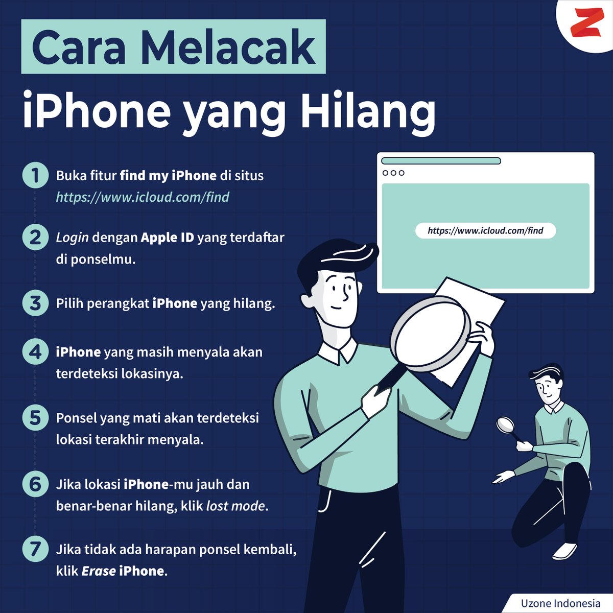 uzoneindonesia's tweet photo. Kalau sebelumnya uzone pernah kasih tips buat melacak ponsel Android yang hilang, tips kali ini dikhusukan bagi pengguna iPhone.
Save info ini dan tag teman kalian ya!
#infoteknologi #tipsteknologi #apple #iphone #tipsiphone #iphonetips #infografis #lacakiphone #iphonehacks https://t.co/aRz83PLYNH