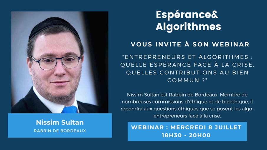 Jour J ! Aujourd’hui se tiendra le Webinar "Entrepreneurs et algorithmes : quelle espérance face à la crise, quelles contributions au bien commun ?", de 18h30 à 20h00. Espérance &amp; Algorithmes dresse le portrait de ses intervenants...

👉 bit.ly/2YI4gK5