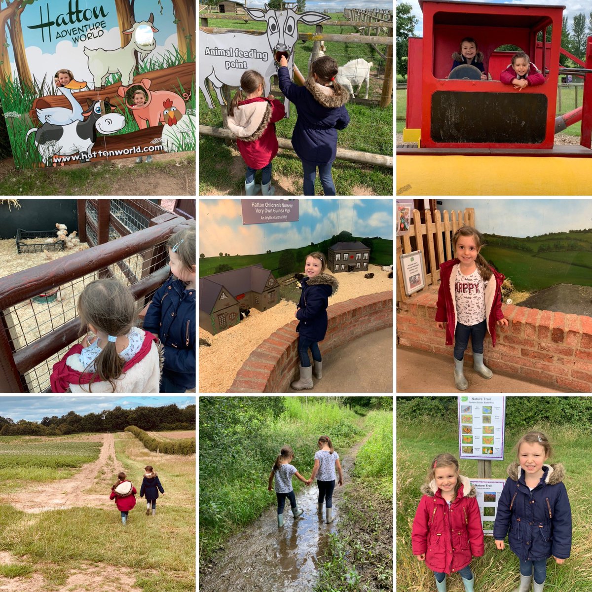 LaynaDuke's tweet photo. Ruby and Paige went to Hatton Country World on Sunday and had lots of fun 😊 They enjoyed feeding the animals and going on a Nature walk!! @mrs_w_EYFS @MissBartczak @cashprimary https://t.co/5pzPtZUNE2