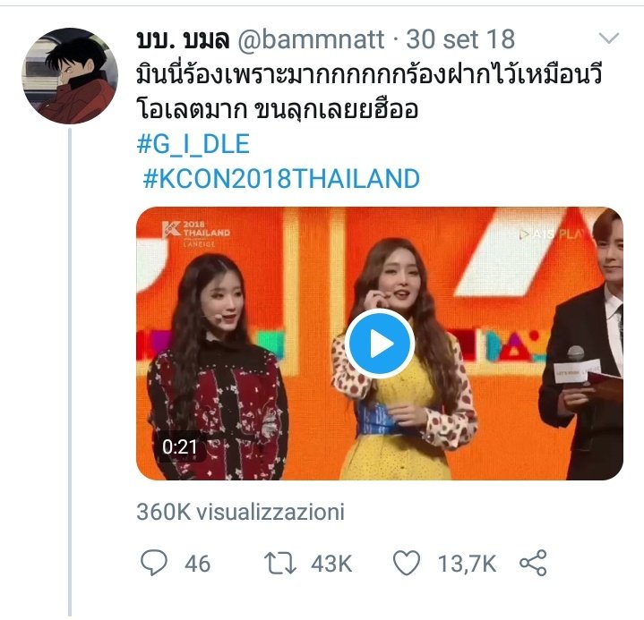 Minnie going viral for singing in Thai @G_I_DLE