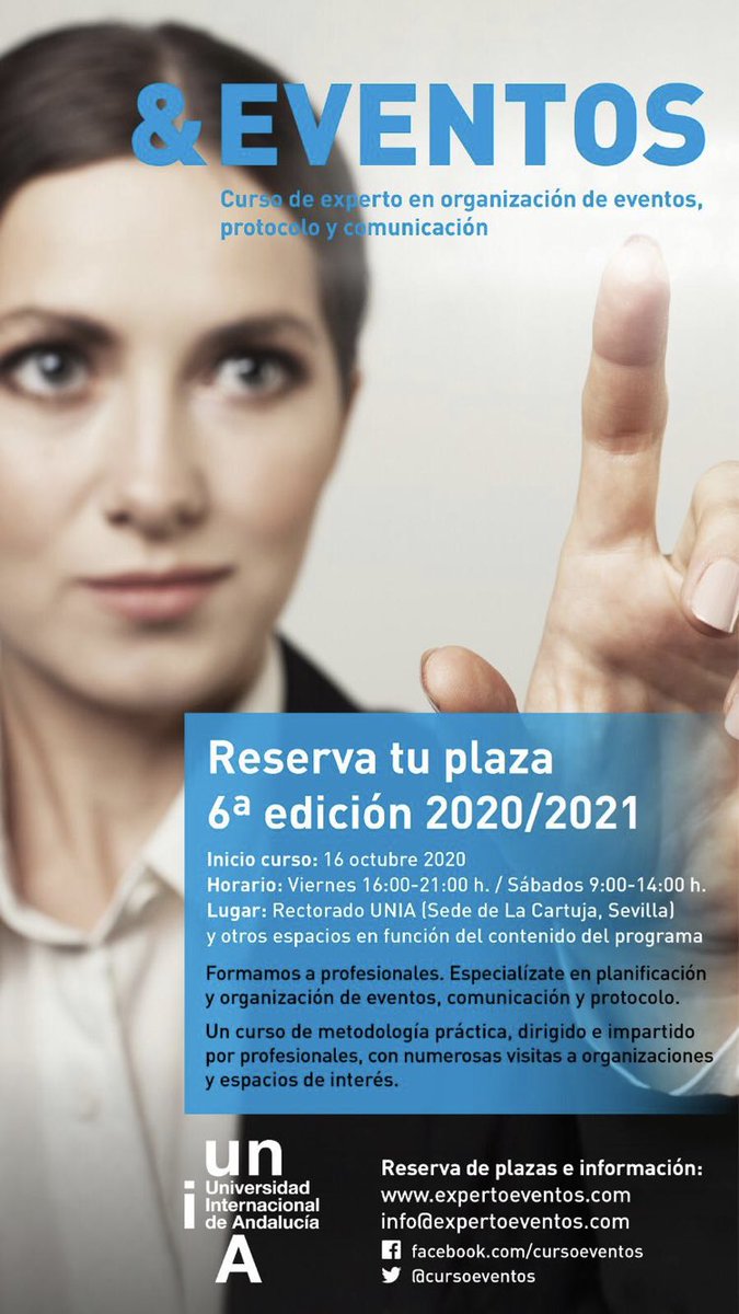 cursoeventos's tweet photo. Afronta los #retos #profesionales de futuro con una #formació#on especializada en #planificacion y #organizacion de #eventos, #comunicacion y #protocolo.
#formamosaprofesionales #cursoeventos #expertoeventos #eventosenSevilla #eventosSevilla https://t.co/rQo5STDxL7