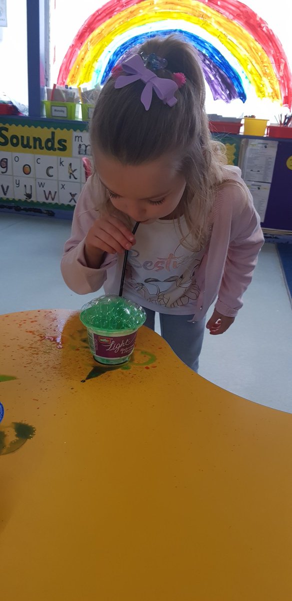 marys_rc's tweet photo. Reception Bubble C are enjoying blowing bubbles with paint #bubblesarefun https://t.co/jjpVAfJP3l