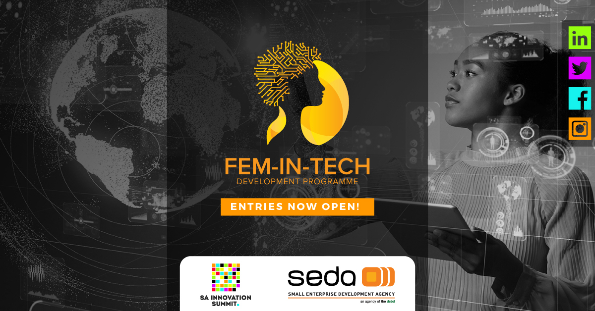MESTAfrica's tweet image. @Seda_dsbd in collaboration with @innovsummit bring you #FemInTech - a female-focused entrepreneurship development programme aimed at providing female tech founders with the skills to run successful businesses. Entries close 10 July &amp;gt;&amp;gt; buff.ly/36V9tRi