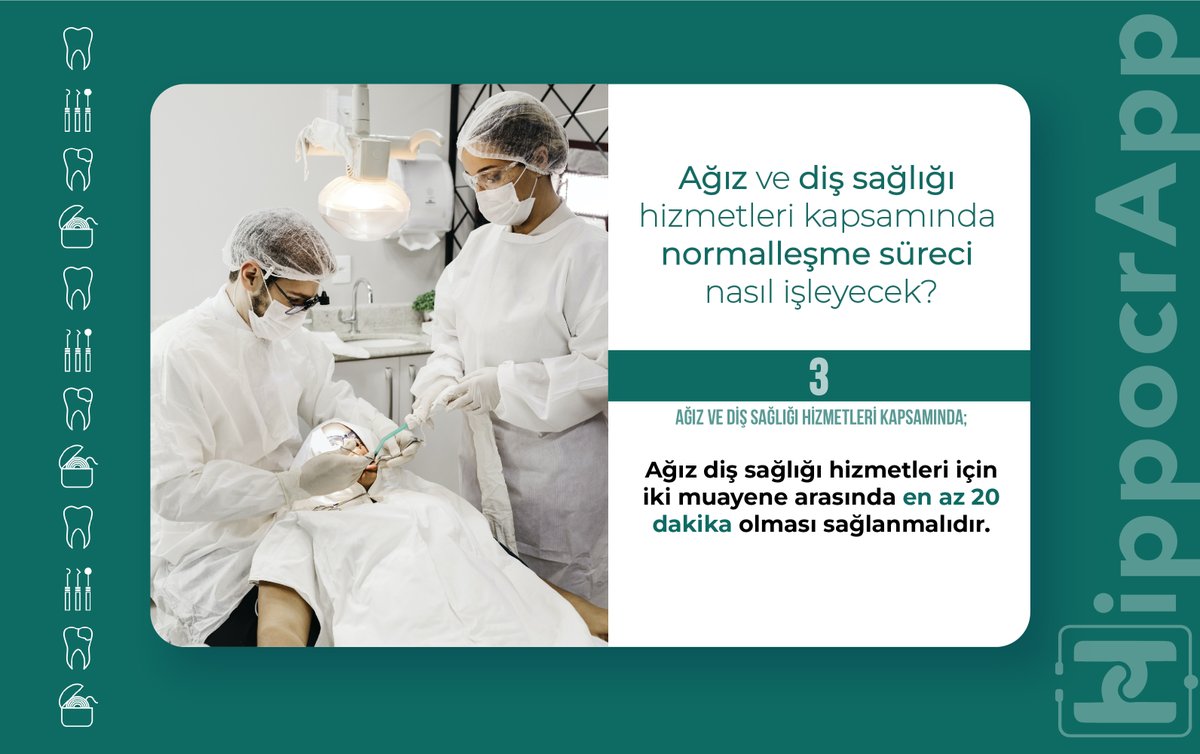MedklikApp's tweet photo. Ağız ve diş sağlığı hizmetleri kapsamında normalleşme süreci nasıl işleyecek?
https://t.co/RduUFeMI6g
#HippocrApp #Tıp #Hekim #DişHekimi #Vaka https://t.co/0pUa8DPrvk