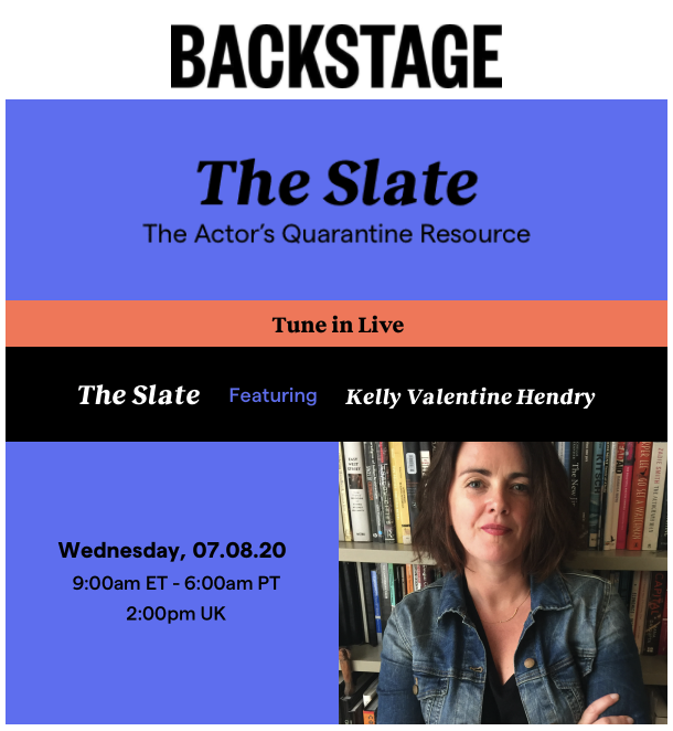 Today Im talking to the amazing <a href="/KVHendry/">KellyValentineHendry</a> for <a href="/Backstage/">Backstage</a>! 

Join us as 2pm today for this free casting talk and actor Q&amp;A. Register to join here: backstage.zoom.us/webinar/regist…

Only a few spots left!
