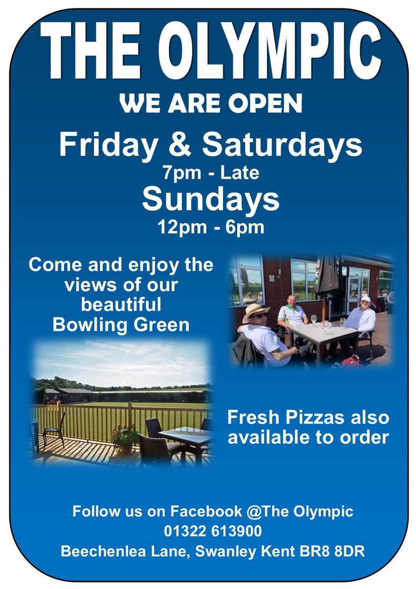 We are open! 

Why not visit us for a cold drink and freshly made pizza 🍕