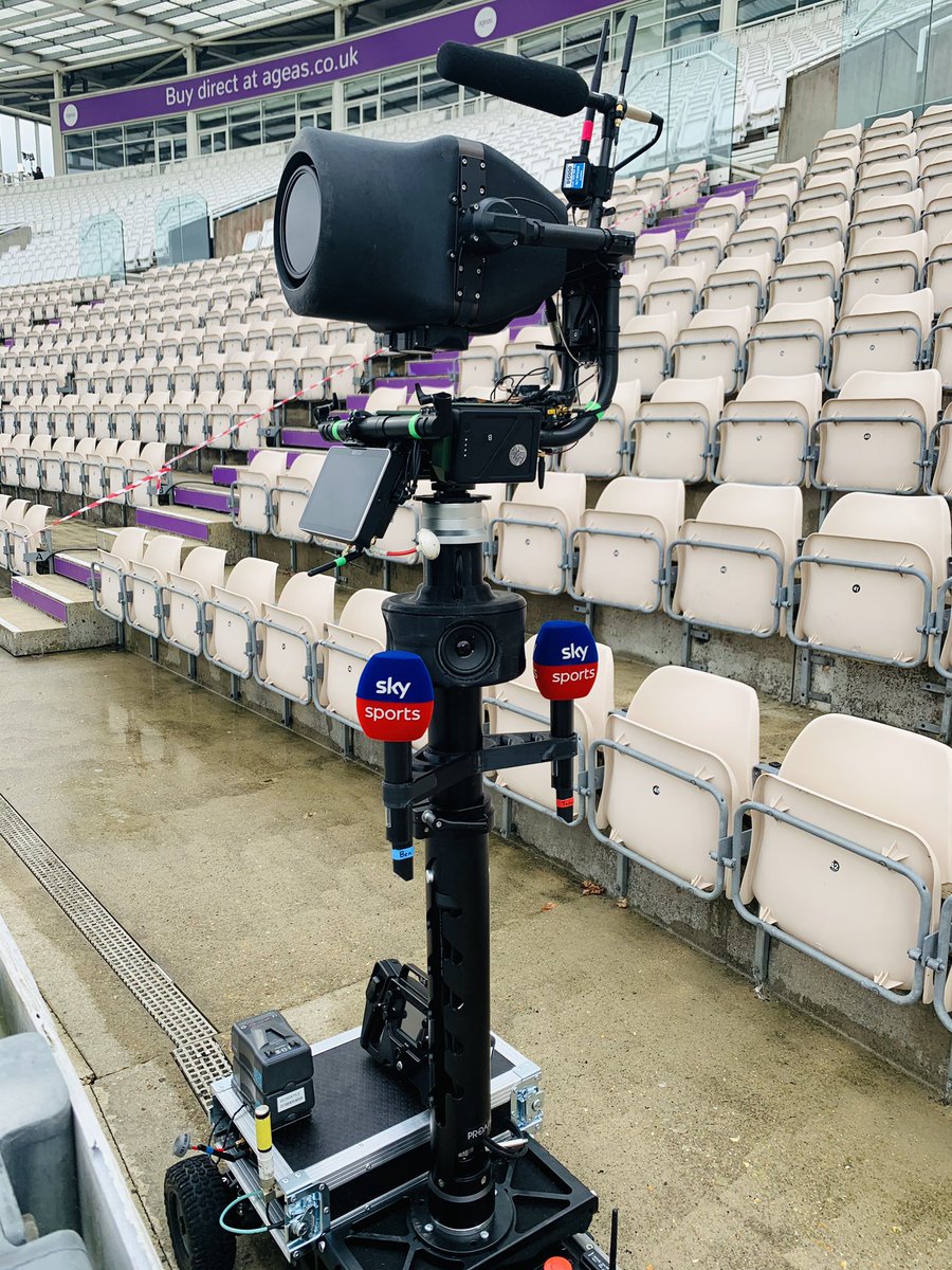windiescricket's tweet photo. #ENGvWI: We have a little friend who will be assisting with today’s toss! 🤖 Welcome to the New Normal! @SkyCricket #WIReady 🏏🌴 https://t.co/bdUAEosKZg