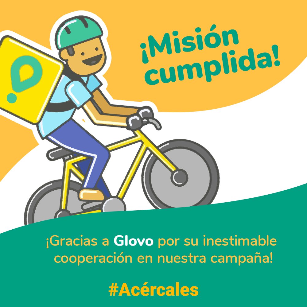 eways_'s tweet photo. El proyecto #Acércales ha sido posible gracias al gran trabajo en red. Hoy queremos dar las gracias a @glovo por unirse a la causa y colaborar con eways para recoger los dispositivos donados por la gente, ofreciendo los viajes de manera gratuita ¡Gracias por vuestra generosidad! https://t.co/kw96PLAWzw