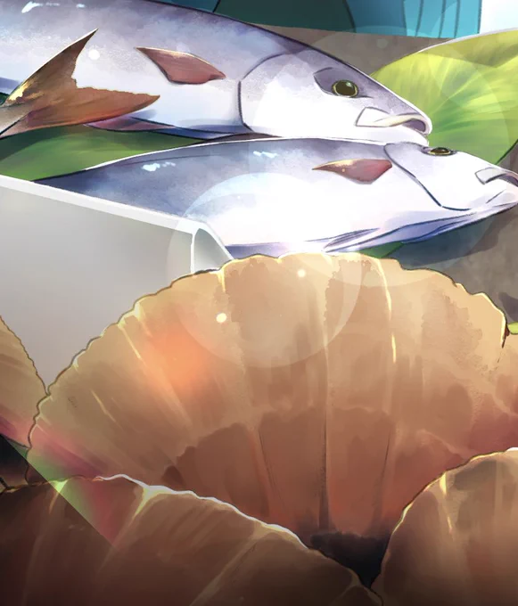 ??????????ってなりながら塗った魚と貝 