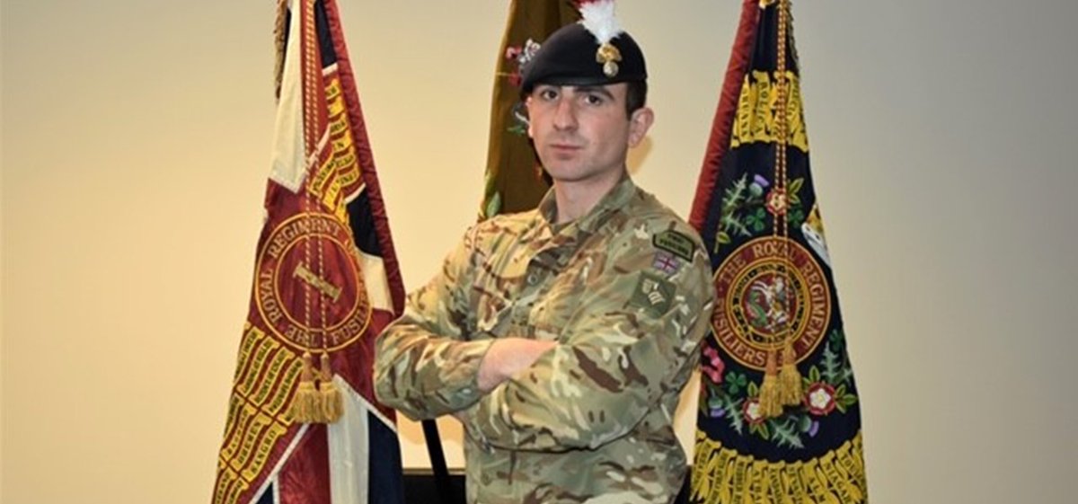 KeyserSosse's tweet photo. Fusilier Sam Brownridge, aged 23 from Cannock, and of First Battalion The Royal Regiment of Fusiliers, died of a non-battle injury whilst deployed on Operation Cabrit in Estonia, 3 days ago on Sunday 5th July.

Lest we ever Forget this brave young man who gave his all 🏴󠁧󠁢󠁥󠁮󠁧󠁿🇬🇧 https://t.co/T4lSuPtiwt