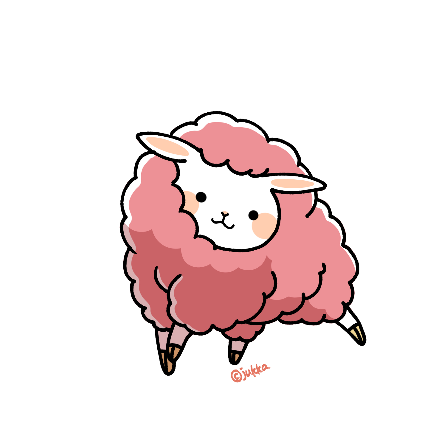 Jukka ストックイラスト イングランドの丘のひつじの写真が好きすぎて描いた ひつじ イラスト