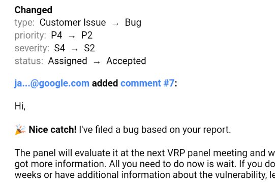 _4waY's tweet image. Thanks #google #bugbounty - the type of issue that is not that bad but allows some type of bypass 😄
