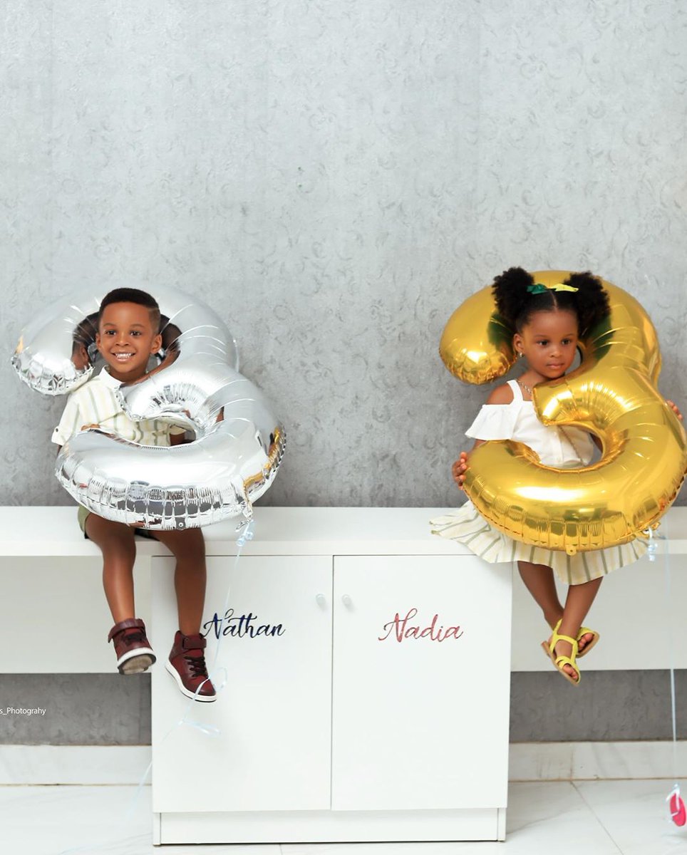 netgists's tweet photo. Popular Nigerian Music Star, Paul Okoye (Rudeboy) &amp; wife, Anita Celebrates their twin children (Nathan &amp; Nadia) on their 3rd birthday anniversary. https://t.co/5SuXKdux1Z