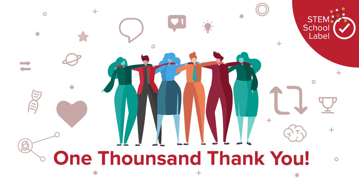 STEM_Label's tweet image. 🥳 Over 1⃣,0⃣0⃣0⃣ followers on our Twitter account 🎉 ❤️Thank you for the support and for your interactions ❤️
#STEM_Label #Ambassador #School #STEM #Teachers
@eu_schoolnet
@CPNSrbija @cienciaviva @upcentras @MPLS_CVL @DOREA_Education @vokavzw