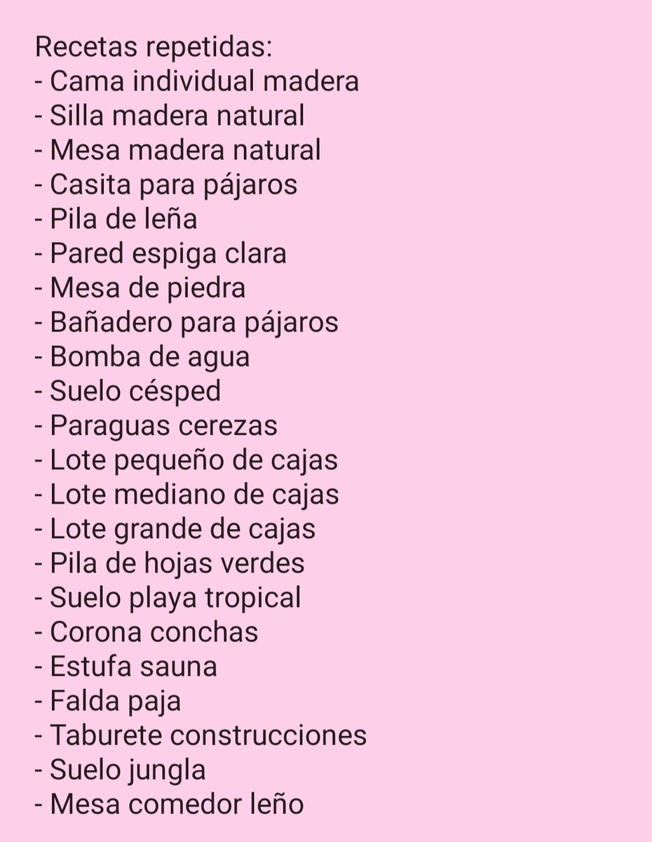 acnhPinaColada's tweet photo. Buenos días :) En IslaConejo estamos cargados de recetas repetidas y deseando poder repartirlas ☺️
#AnimalCrossingNewHorizons #acnh https://t.co/2rHoSTYtnJ