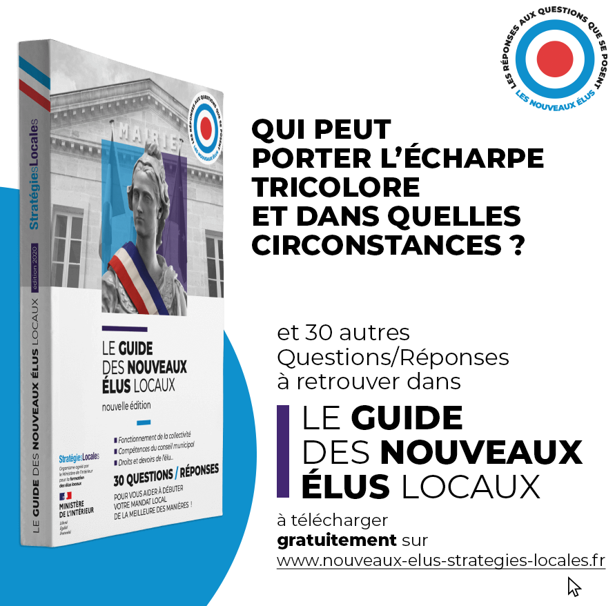 StrategiesLoc's tweet photo. « Qui peut porter l’écharpe tricolore et dans quelles circonstances ? » 🤔 La réponse à cette question et à une trentaine d’autres questions dans « Le Guide des Nouveaux Élus Locaux » disponible gratuitement ici 👉 https://t.co/ADcGKM332q #mandat20202026 #eluslocaux#mandatlocal https://t.co/UiZLxTxtjt