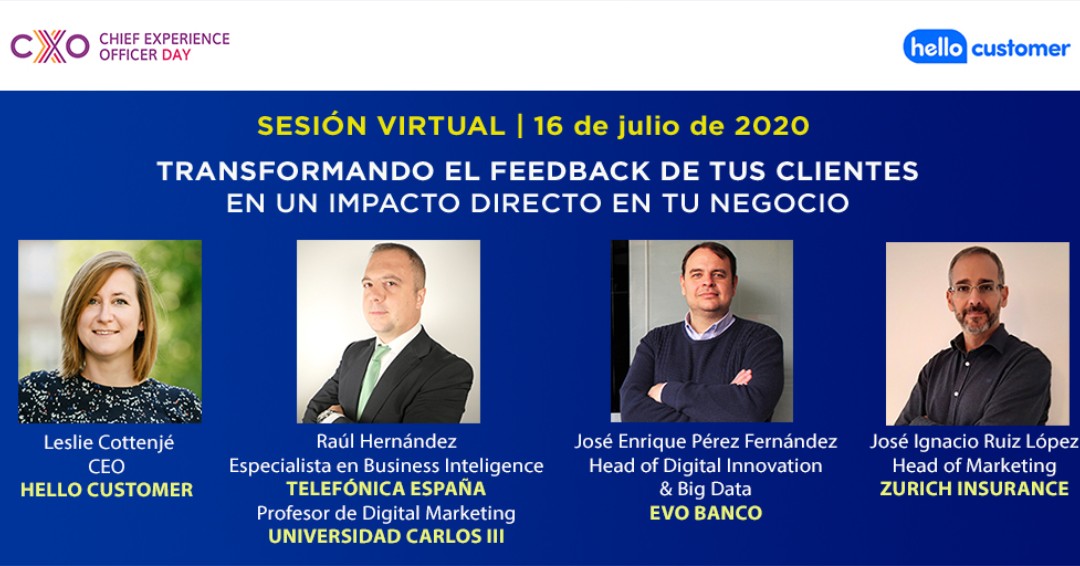 formacionenmk's tweet photo. #Experienciadecliente & Datos
¿Quieres saber cómo el feedback de tus #clientes puede mejorar tu #negocio?
El próximo 16-7 hablaré sobre ello junto a otros grandes profesionales y
@Hello_Customer @Hellocustomer_cx @iKN_Spain
#hellocustomer #businessintelligence #customerexperience https://t.co/oT7kSSFuTT