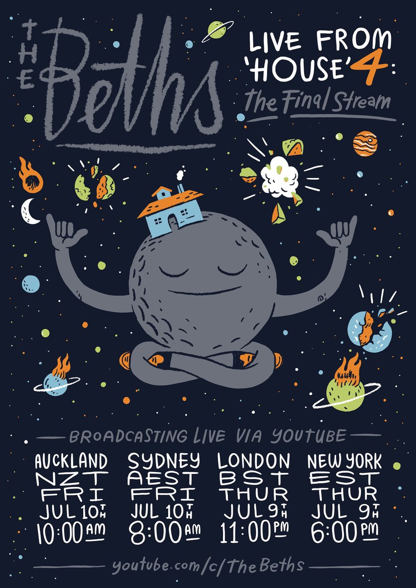 Toby Morris Last In This Series For The Beths Lizstokedstokes This Friday Thurs Evening For Us Friends They Ve All Been Such Good Viewing Songs Chat Audience Questions Snack Cam