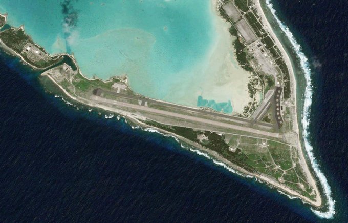 Satellite Images Show US Airfield Expansion At Secretive Island Outpost Just Outside Chinese Missile Reach EcZftJuU0AAcx2H?format=jpg&name=small