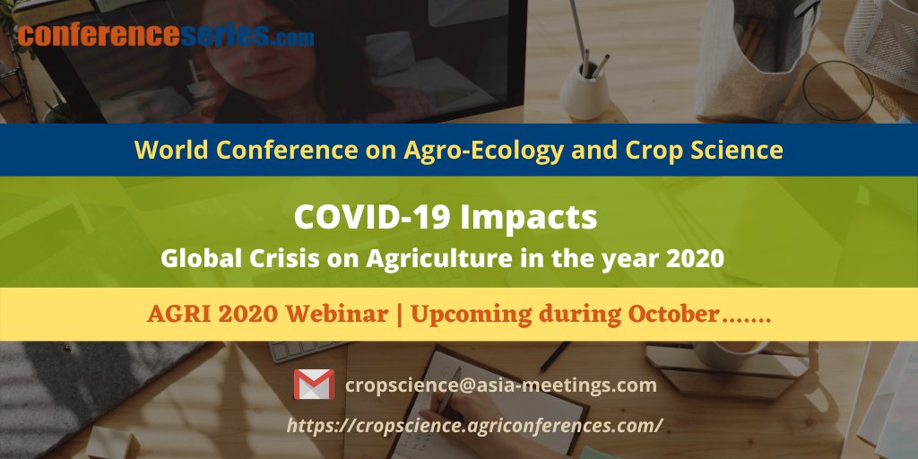 CropScience2's tweet image. Agri 2020 Webinar cropscience.agriconferences.com
#agriculture #farming #agronomy #ecologicalagriculture #science #sciencetwitter #Conference #webinars #COVID19