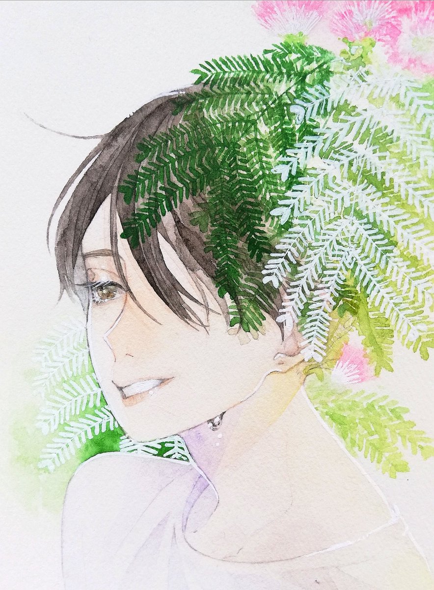 最近よく見かけるネムノキを描きました お久しぶりです Foolのイラスト