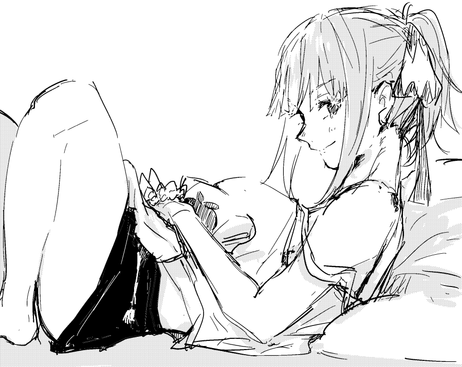ポニテの日だったなあってらくがき 
